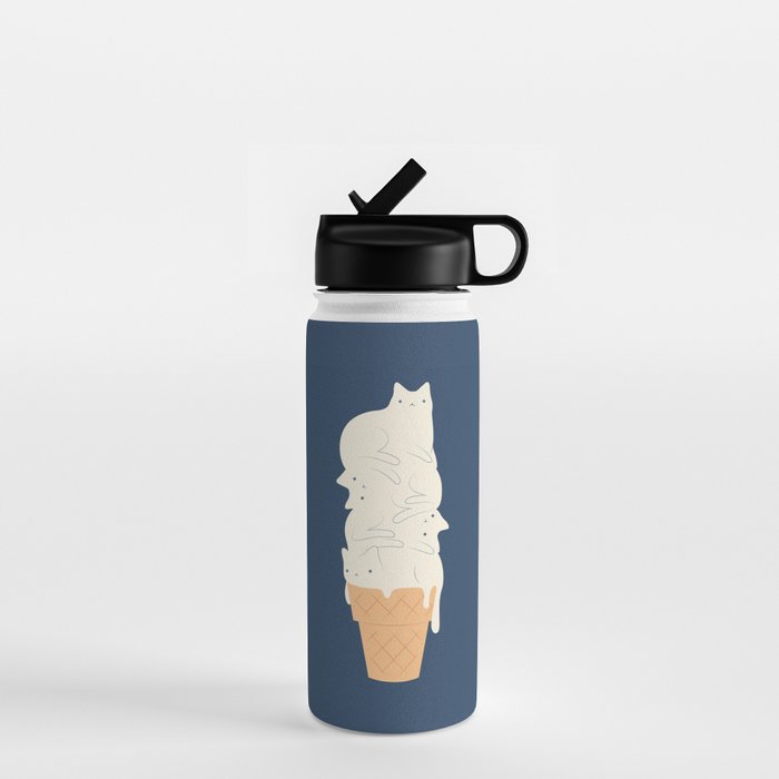 Cat ice cream 2024 Water Bottle Gallery Image 1