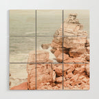 Rocky Coastline Beach View - Ocean Print - Sea - Travel photography by Ingrid Beddoes Wood Wall Art Gallery Image 1