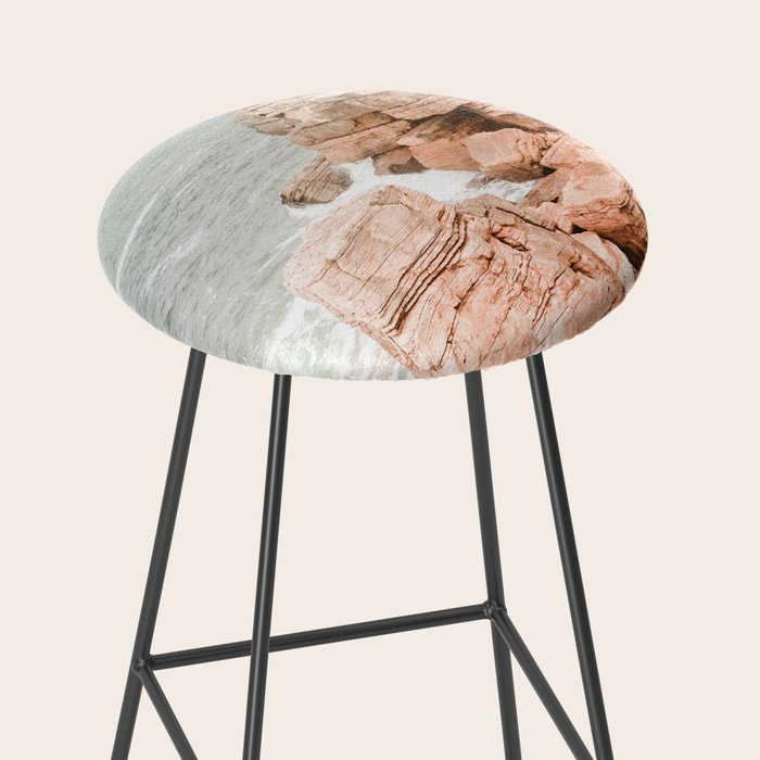 Rocky Coastline Beach View - Ocean Print - Sea - Travel photography by Ingrid Beddoes Stool Gallery Image 2