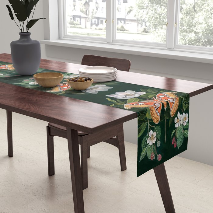 Atlas Moth Magnolia Table Runner Gallery Image 2