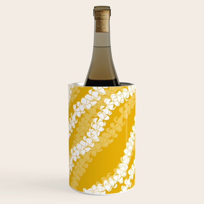 Puakenikeni single leis on Deep yellow Wine Chiller Gallery Image 3