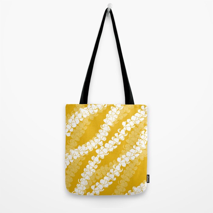 Puakenikeni single leis on Deep yellow Tote Bag Gallery Image 2