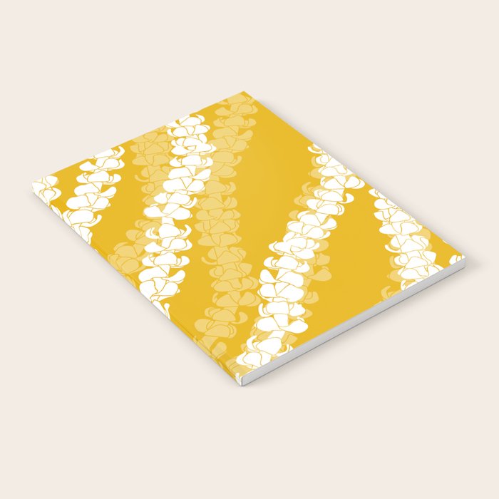 Puakenikeni single leis on Deep yellow Notebook Gallery Image 2