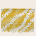 Puakenikeni single leis on Deep yellow Wall Hanging Gallery Image 1