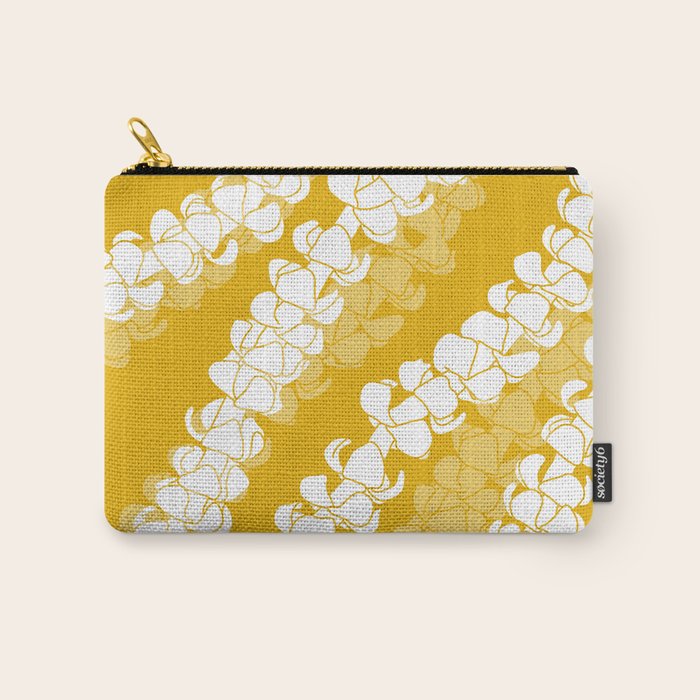 Puakenikeni single leis on Deep yellow Carry All Pouch Gallery Image 1