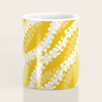 Puakenikeni single leis on Deep yellow Coffee Mug Gallery Image 4