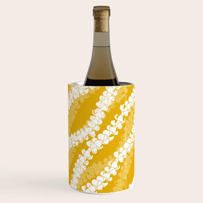 Puakenikeni single leis on Deep yellow Wine Chiller Gallery Image 1