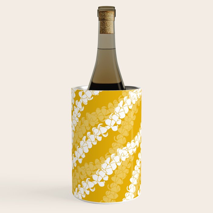 Puakenikeni single leis on Deep yellow Wine Chiller Gallery Image 2