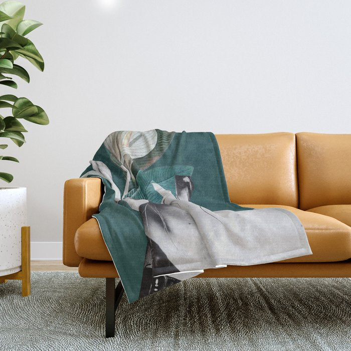 WOMAN WITH FLOWERS 22 Throw Blanket Gallery Image 1