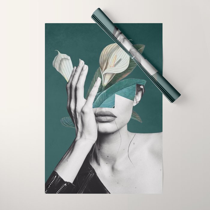 WOMAN WITH FLOWERS 22 Wrapping Paper Gallery Image 1