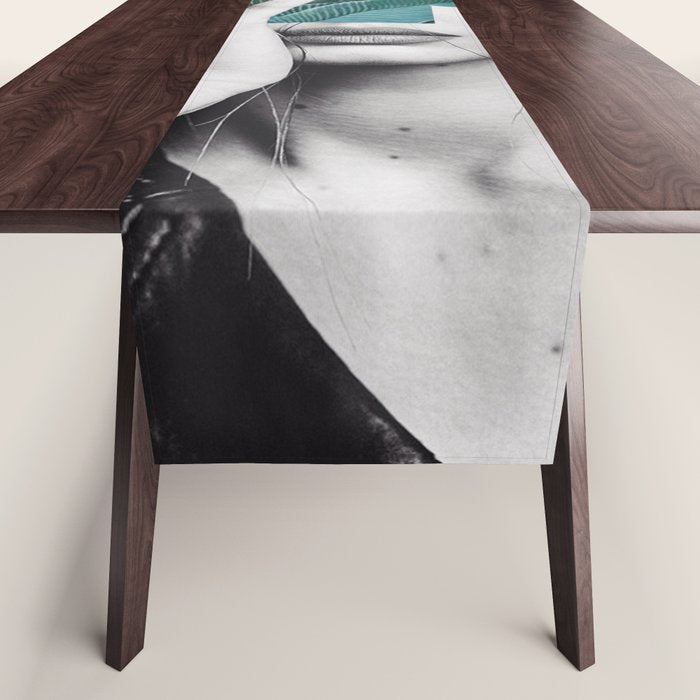 WOMAN WITH FLOWERS 22 Table Runner Gallery Image 1