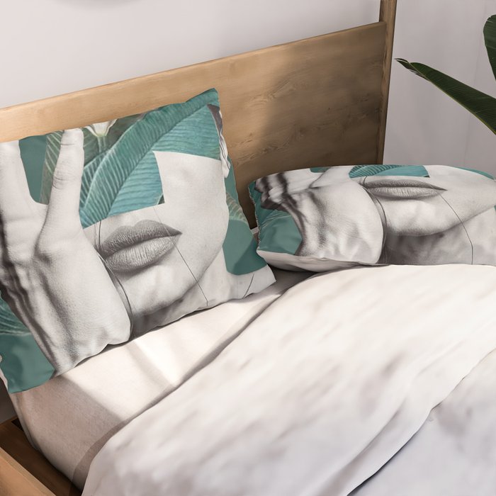 WOMAN WITH FLOWERS 22 Pillow Sham Gallery Image 2