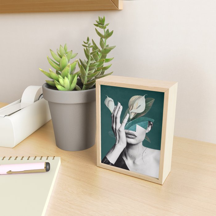 WOMAN WITH FLOWERS 22 Mini Art Print Gallery Image 2