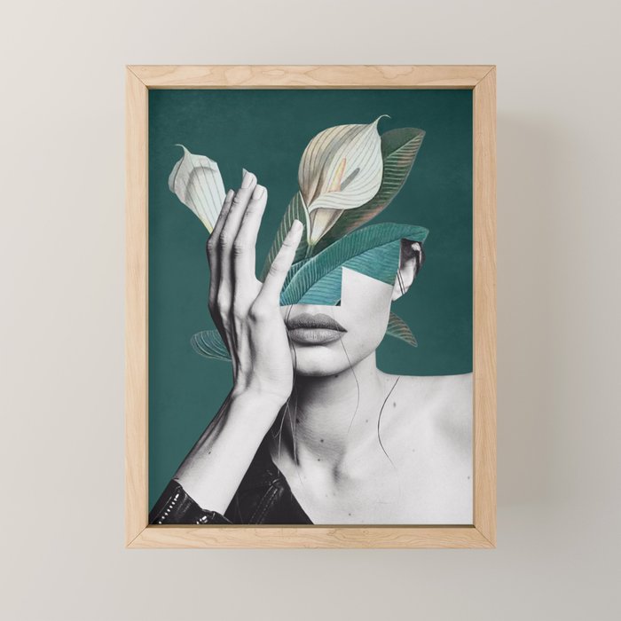 WOMAN WITH FLOWERS 22 Mini Art Print Gallery Image 1