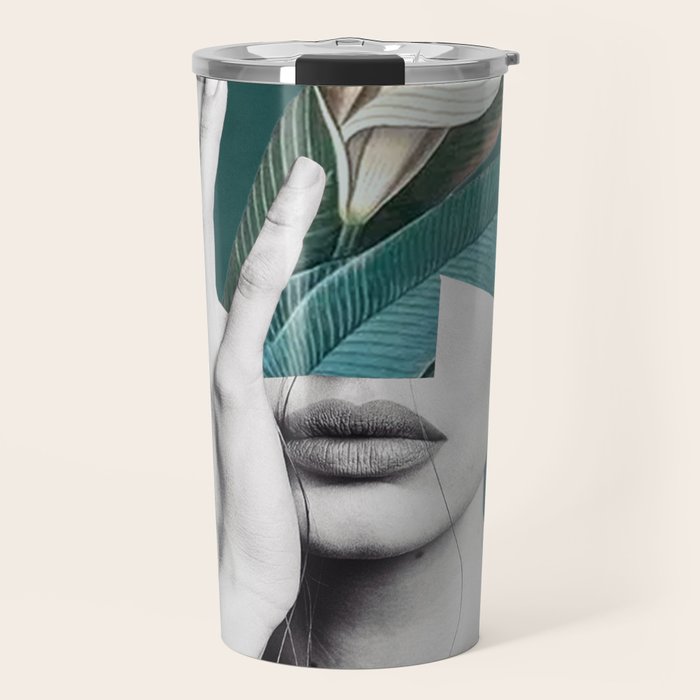 WOMAN WITH FLOWERS 22 Travel Mug Gallery Image 1