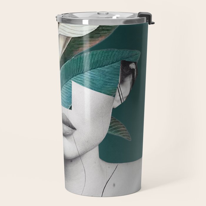 WOMAN WITH FLOWERS 22 Travel Mug Gallery Image 2