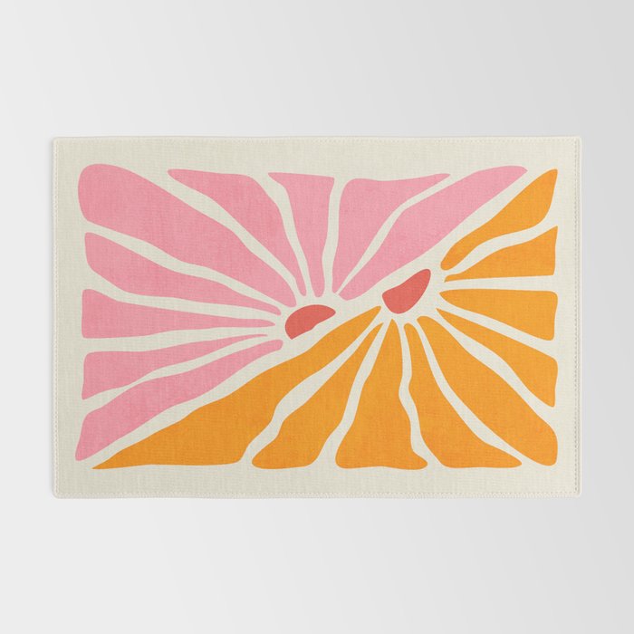 Chantilly & Neon Carrot: Les Fleurs | Flower Market Color Series 09 Rug Gallery Image 2