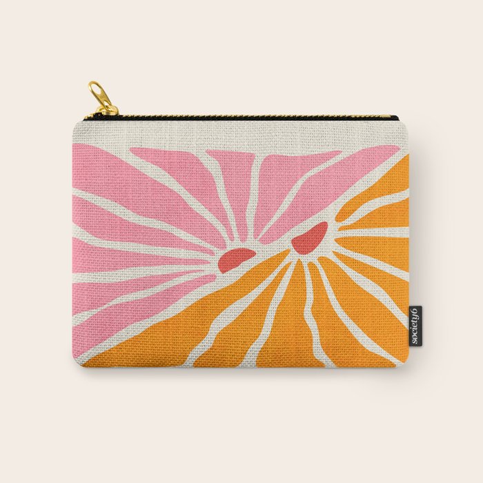 Chantilly & Neon Carrot: Les Fleurs | Flower Market Color Series 09 Carry All Pouch Gallery Image 1