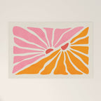 Chantilly & Neon Carrot: Les Fleurs | Flower Market Color Series 09 Welcome Mat Gallery Image 1