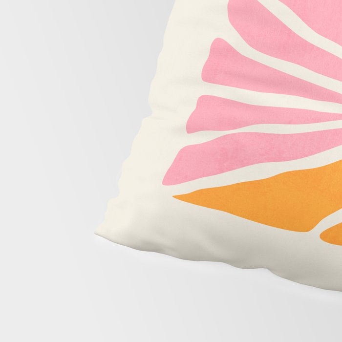Chantilly & Neon Carrot: Les Fleurs | Flower Market Color Series 09 Pillow Sham Gallery Image 4