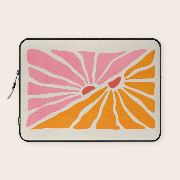 Chantilly & Neon Carrot: Les Fleurs | Flower Market Color Series 09 Laptop Sleeve Gallery Image 1