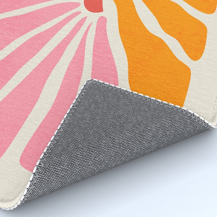 Chantilly & Neon Carrot: Les Fleurs | Flower Market Color Series 09 Rug Gallery Image 4