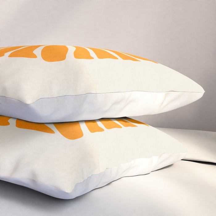 Chantilly & Neon Carrot: Les Fleurs | Flower Market Color Series 09 Pillow Sham Gallery Image 3
