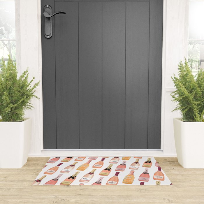 Rose Champagne Bottles Welcome Mat Gallery Image 3