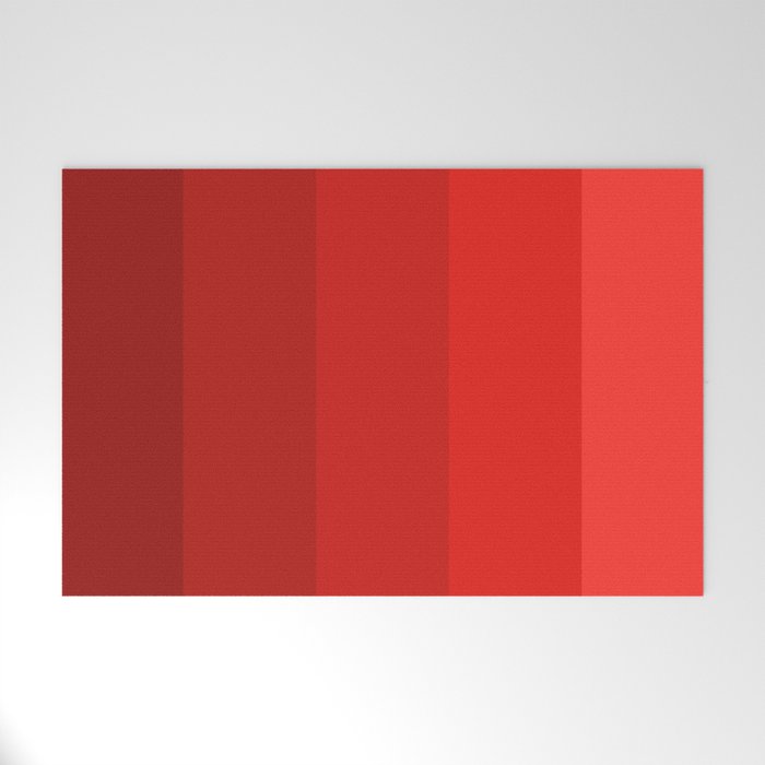 Red Striped Color Gradient Welcome Mat Gallery Image 1