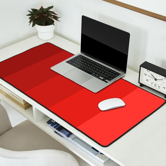 Red Striped Color Gradient Desk Mat Gallery Image 2