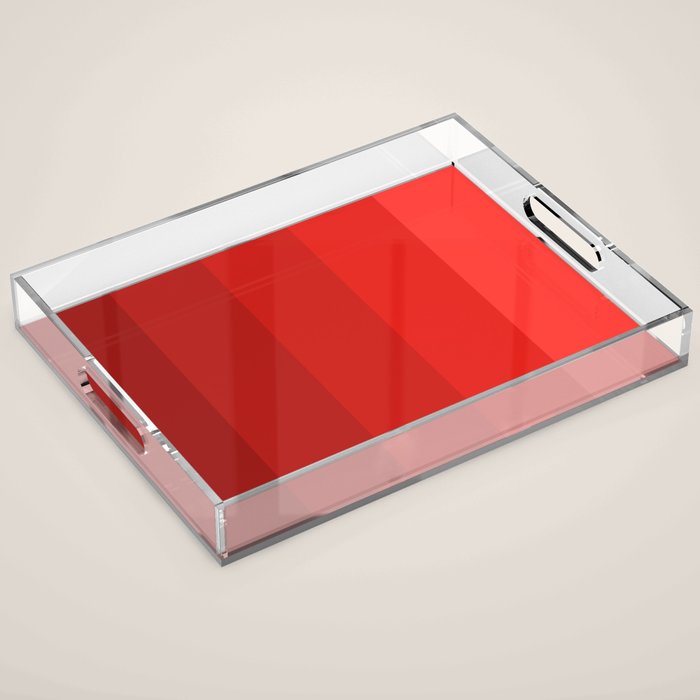 Red Striped Color Gradient Acrylic Tray Gallery Image 1