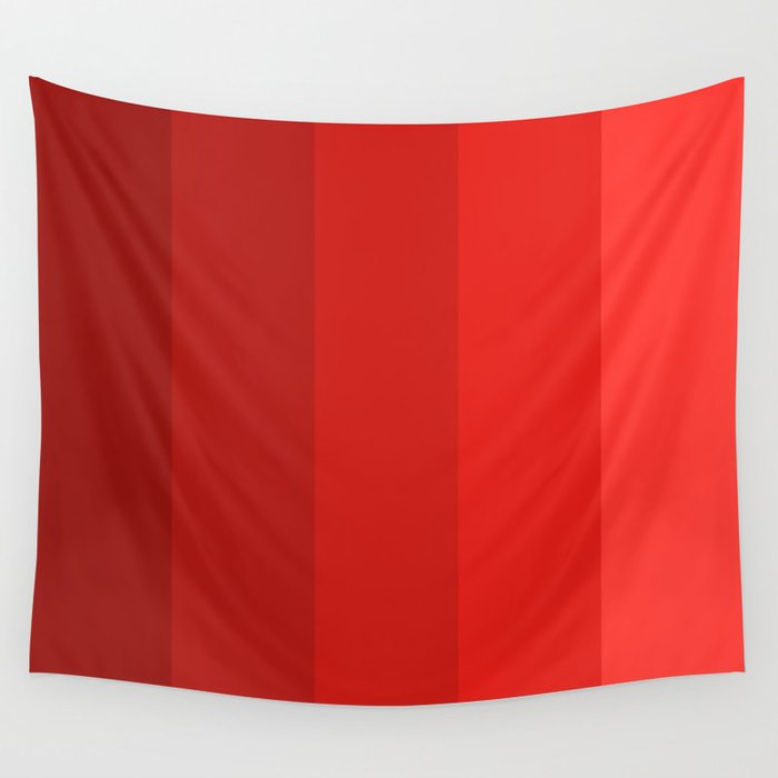 Red Striped Color Gradient Wall Tapestry Gallery Image 1