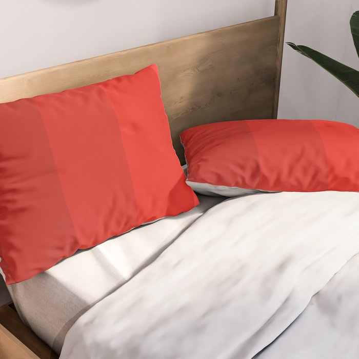 Red Striped Color Gradient Pillow Sham Gallery Image 2