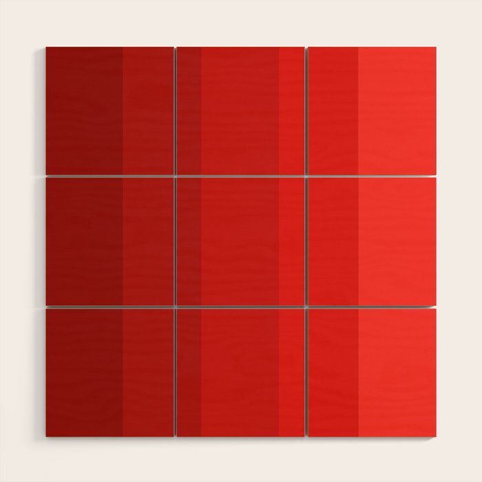 Red Striped Color Gradient Wood Wall Art Gallery Image 1