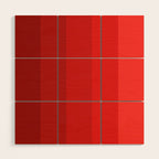 Red Striped Color Gradient Wood Wall Art Gallery Image 1