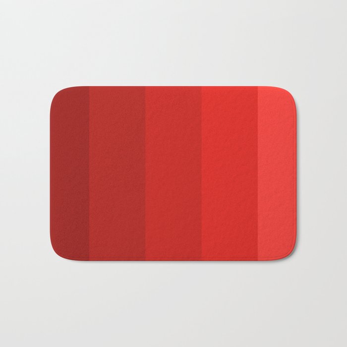 Red Striped Color Gradient Bath Mat Gallery Image 1
