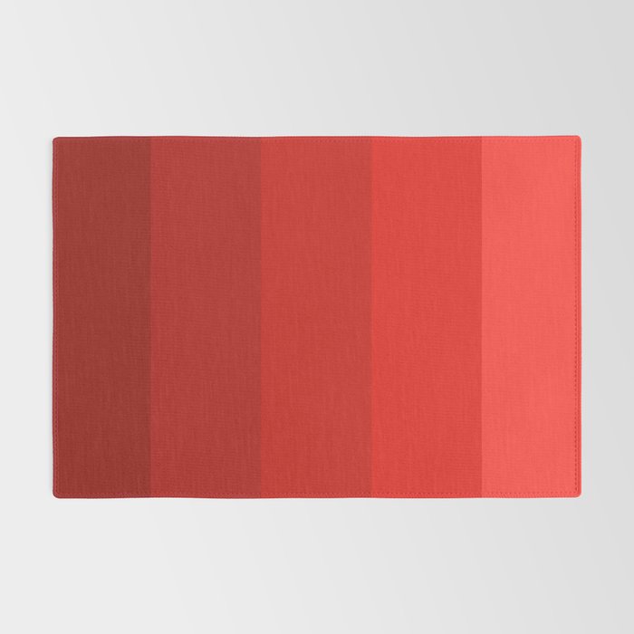 Red Striped Color Gradient Rug Gallery Image 2