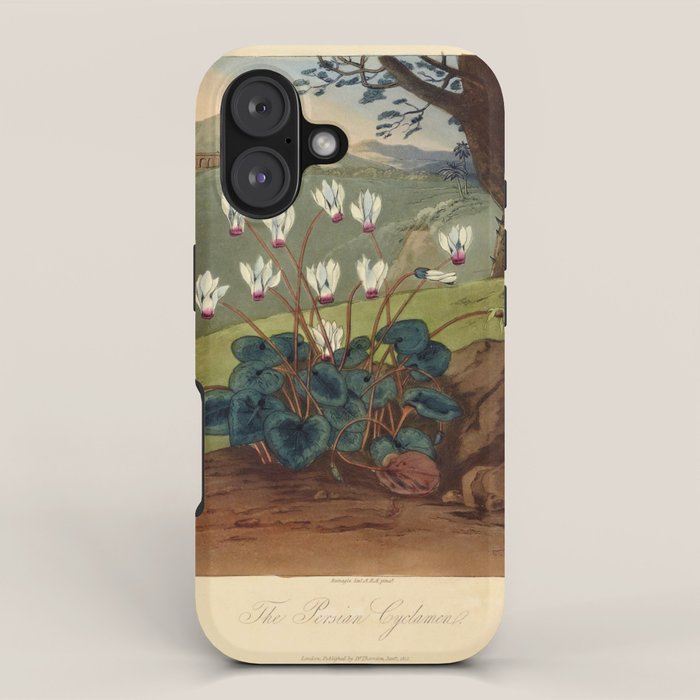 The Persian Cyclamen from "The Temple of Flora," 1812 (benefitting The Nature Conservancy)  iPhone Case Gallery Image 1