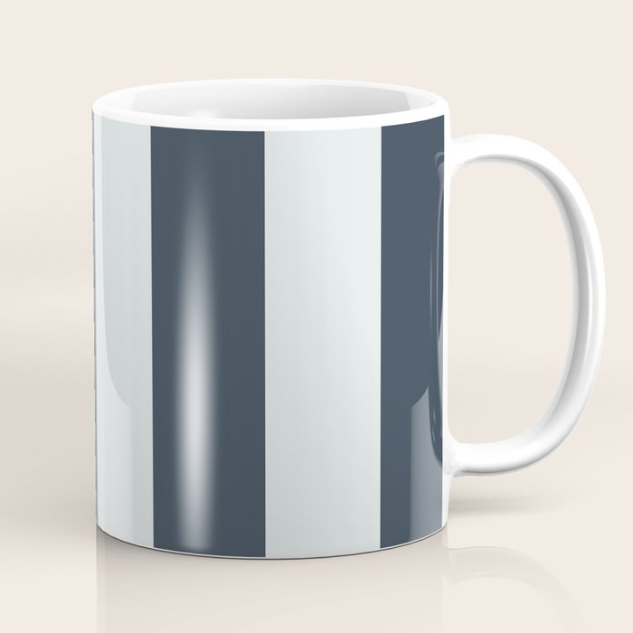 Nautical Deep Blue Stripes - Cozy Heirloom Coffee Mug Gallery Image 1