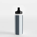 Nautical Deep Blue Stripes - Cozy Heirloom Water Bottle Gallery Image 2