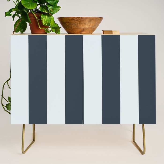 Nautical Deep Blue Stripes - Cozy Heirloom Credenza Gallery Image 1