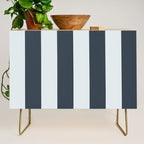 Nautical Deep Blue Stripes - Cozy Heirloom Credenza Gallery Image 1