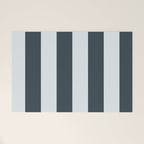 Nautical Deep Blue Stripes - Cozy Heirloom Welcome Mat Gallery Image 1