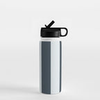 Nautical Deep Blue Stripes - Cozy Heirloom Water Bottle Gallery Image 1
