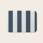 Nautical Deep Blue Stripes - Cozy Heirloom Bath Mat Gallery Image 1