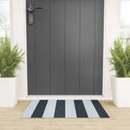 Nautical Deep Blue Stripes - Cozy Heirloom Welcome Mat Gallery Image 3