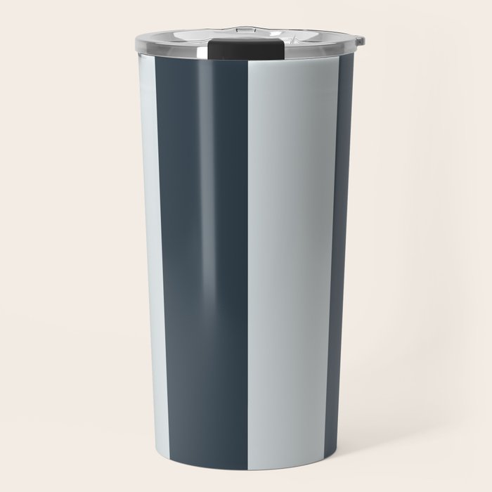 Nautical Deep Blue Stripes - Cozy Heirloom Travel Mug Gallery Image 1