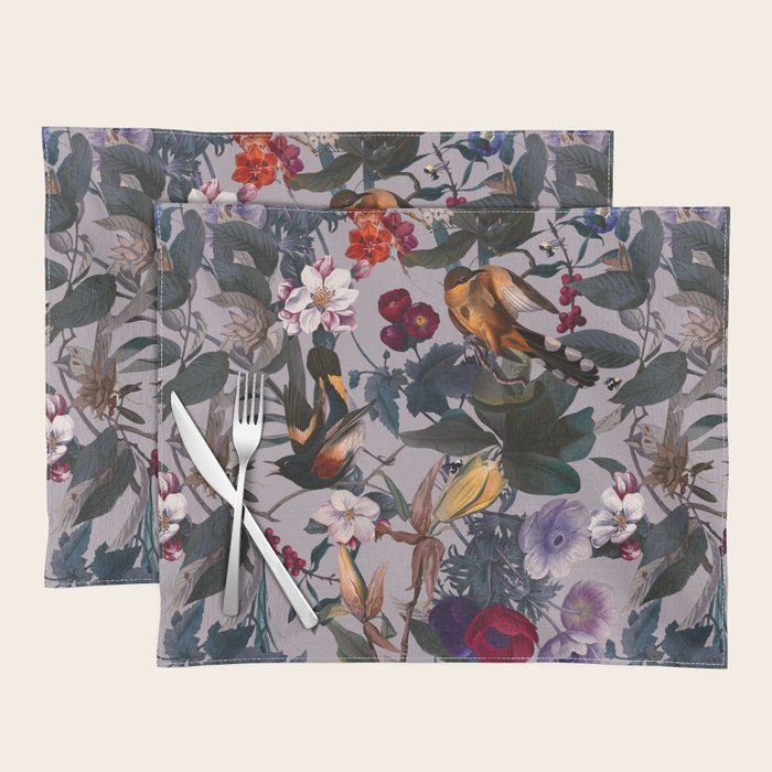 Floral and Birds XL Placemat Gallery Image 1