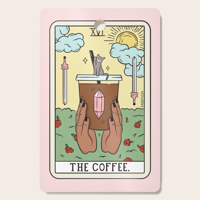 COFFEE READING UPDATED (DARK) Cutting Board Gallery Image 1