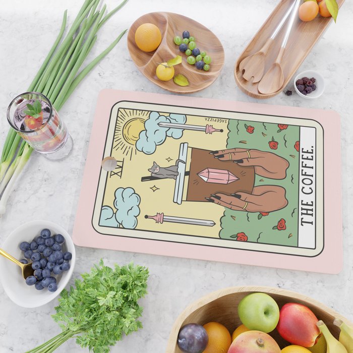 COFFEE READING UPDATED (DARK) Cutting Board Gallery Image 2